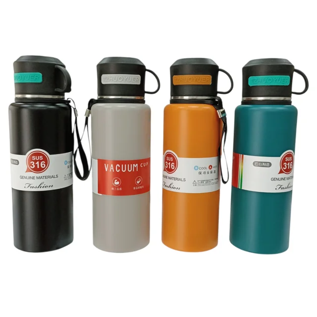 فلاسک دوجداره TZHUOYUER با استیل ضد زنک 316و حجم 1 لیتر کد 230